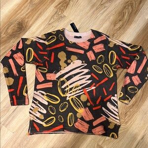Multicolor Abstract Print Sweater sm/med